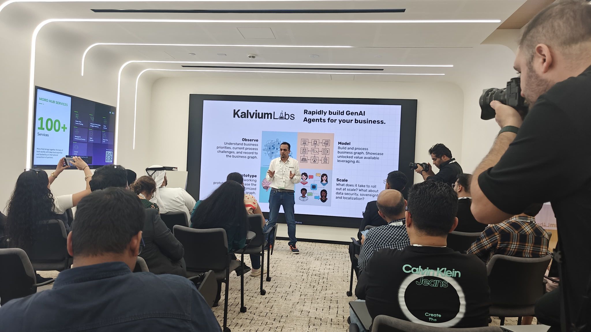 Anil Gulecha presenting Kalvium Labs at Dubai AI Week 2025